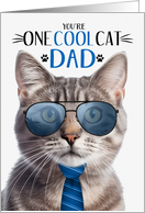 Champagne Tabby Cat Father’s Day for Dad One Cool Cat card