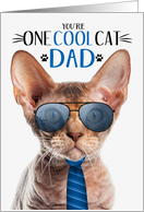 Devon Rex Cat Father’s Day for Dad One Cool Cat card