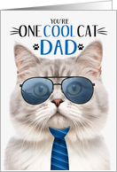 Silver Champagne Tabby Cat Father’s Day for Dad One Cool Cat card