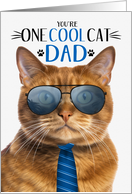 Solid Ginger Cat Father’s Day for Dad One Cool Cat card