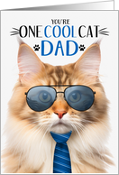 Norwegian Forest Cat Cream Apricot Father’s Day One Cool Cat card