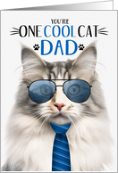 Norwegian Forest Cat Silver Father’s Day One Cool Cat card