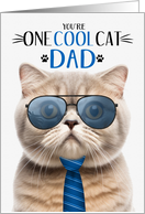 Scottish Fold Cream Cat Father’s Day for Dad One Cool Cat card