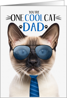 Siamese Seal Point Cat Father’s Day for Dad One Cool Cat card