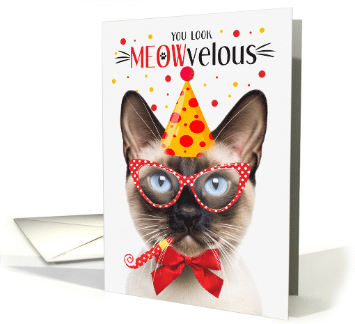 Siamese Seal Point Cat MEOWvelous Birthday card (1831064)