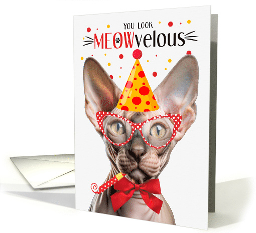 Sphynx Cat MEOWvelous Birthday card (1831070)