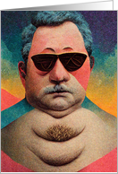 Humorous Dad Bod Triple Chin Birthday card