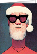 Cool Christmas Santa with Sunglasses card