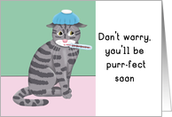 Get Well for Cat Lovers card