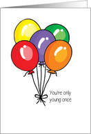 Funny Balloons Birthday card