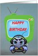 Universal Happy Birthday Gaming Cartoon Character card