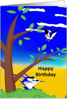 Kids Rabbit Happy Birthday card