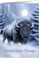 Winter Solstice Blessing with Buffalo Bohemian Look in the Snow card