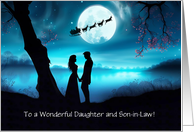 Daughter and Son in Law Christmas Holiday Custom Text Cute Couple card