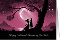 Ex Wife Happy Valentines Day with Couple Hearst Custom Text card