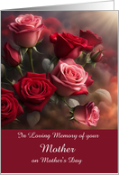 Mothers Day in Remembrance of your Mother Roses Customizeable card