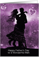 Fathers Day Love Romance with Romantic Couple Hearts Dance Custom card