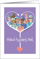 Medical Assistants Week MAR White Stethoscope & Medical Assistants card
