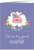 Hand Lettered Ewe Are Very Special First Easter for Niece with Lamb card