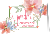 Hand Lettered Floral Mother’s Day to Grandma from Grandson card