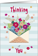 Thinking of You Flowers Sweet Wishes card
