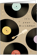 Birthday Wishes Vinyl Retro Vibes card