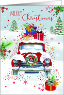 Loaded with Christmas Gifts Holiday Cheer card
