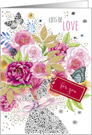 Lots of Love For You with Flowers card