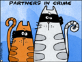 partners in crime,cat,kitties,mask,masked,burglar,cat burglar,criminal,partner,mate,pall,buddy,friendship,friend,bff,comrade,chum,