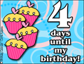 my birthday, 4 days until my birthday, cupcakes, reminder,