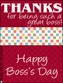 happy boss's day, boss's day, thanks