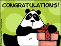panda,congratulations,congrats,well done,good job,great,