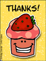 cupcake,thanks,sweet,strawberry,kawaii,cute,thank you,gracias,