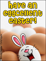 eggcellent easter, happy easter, bunny, egg,