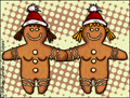 gingerbread couple,lesbian,girls,girlfriends,christmas,xmas,dykes,