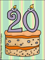 birthday, cake, 20, 20 years old, 20th, turning 20, happy birthday, milestone,