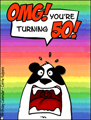 birthday, OMG, 50, turning 50, 50th birthday, shocked ,getting older, panda,
