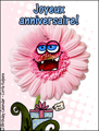 joyeux anniversaire, happy birthday, fleur,birthday card in french, bon anniversaire, french, celebration, language card, flicitations, franais,