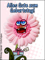 Alles Gute zum Geburtstag, happy birthday, birthday card in German, german, celebration, language card, confetti, Deutsch, Herzlichen Glckwunsch, gratuliere,blume