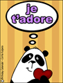 je t'aime,coeur,joyeux valentine, l'amour, panda,je tadore