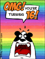 16, sixteen, milestone, turning 16, birthday,panda,OMG,shock, 16th