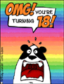18, eighteen, birthday, panda, shock, milestone, 18th