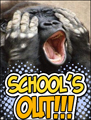 party time,school's out,graduation,vacation,graduate,ape,monkey,funny