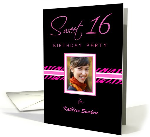 Sweet 16 Birthday Party Invitations with Your Custom Photo... (861376)