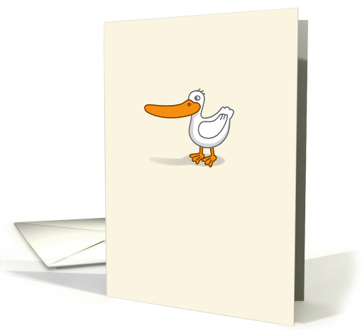 Birthday Humor, Duck with Large Bill Pun card