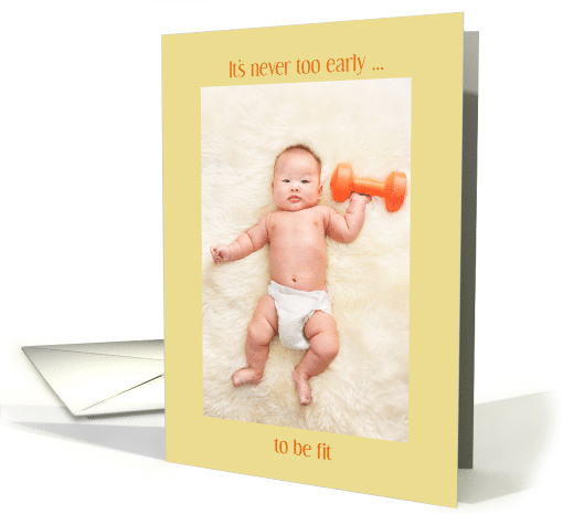 Fit Barbell Baby Fitness Pregnancy Congratulations card (1190460)