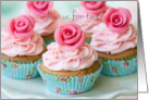 Tea Party Invitation Pastel Rose Cupcakes card