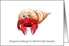 Pet Hermit Crab Heaven Sympathy card