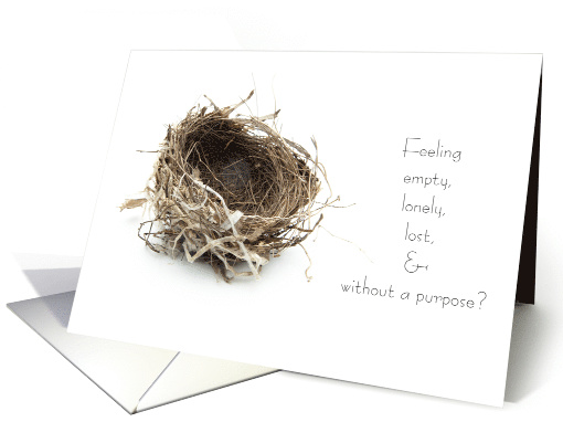 Empty Nest Syndrome Black White Humor card (1220444)