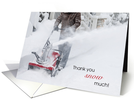 Thank you Snow Much for Helping Red Snow Blower card (1221118)